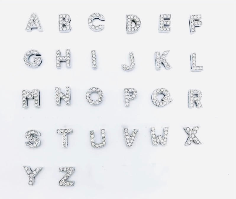 Charmed Letters Notes Rhinestone Letters in silver (Per letter) — Charmed by NoriLai